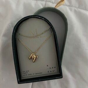 Initial "M" necklace